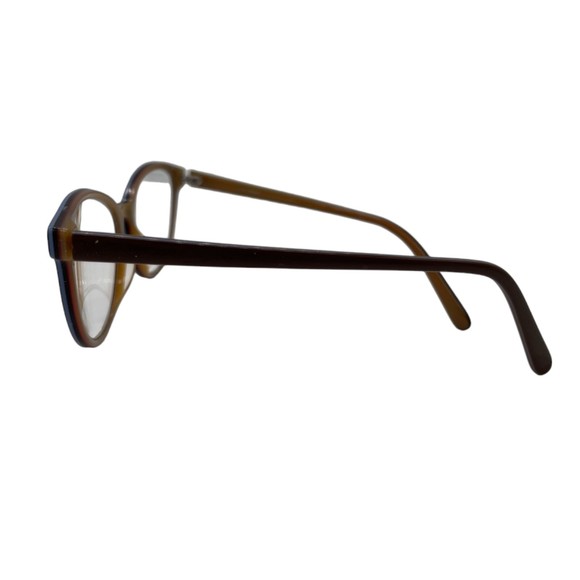 Kirkland Prescription-Ready Frames "Brandi" Style, Brown, Blue Accents on Edges - Picture 7 of 14